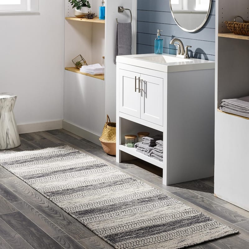 Livabliss Mardin Bohemian Tribal Area Rug - 2'6" x 8' - Grey
