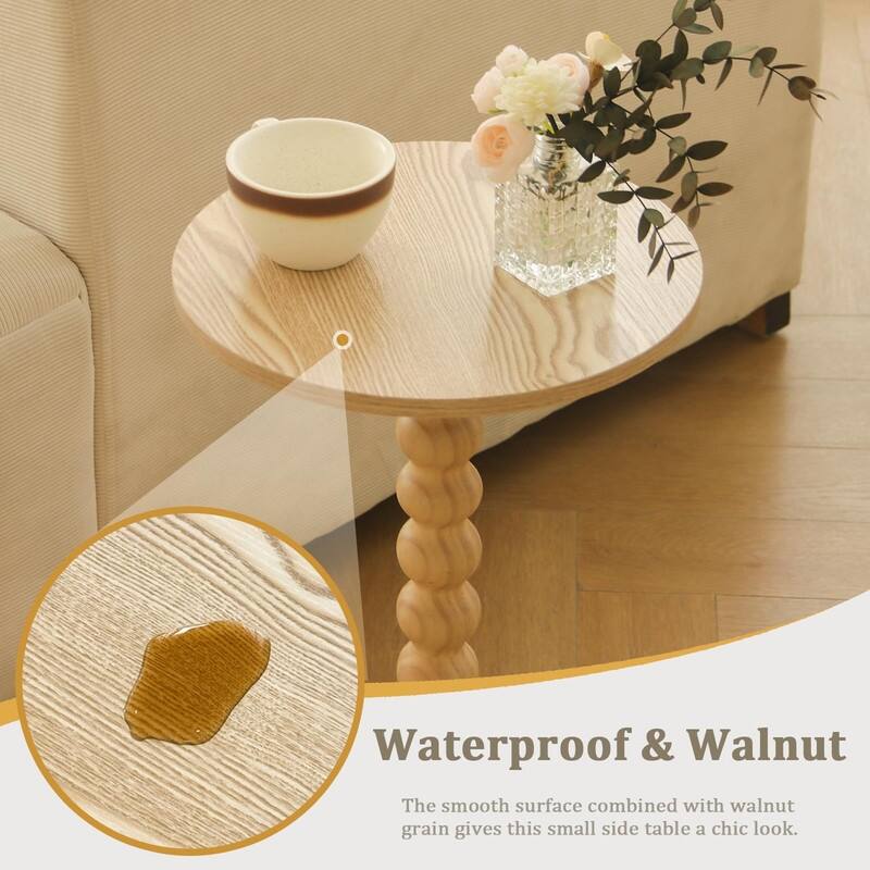 Round Side Table - 11.8"D x 11.8"W x 21.6"H