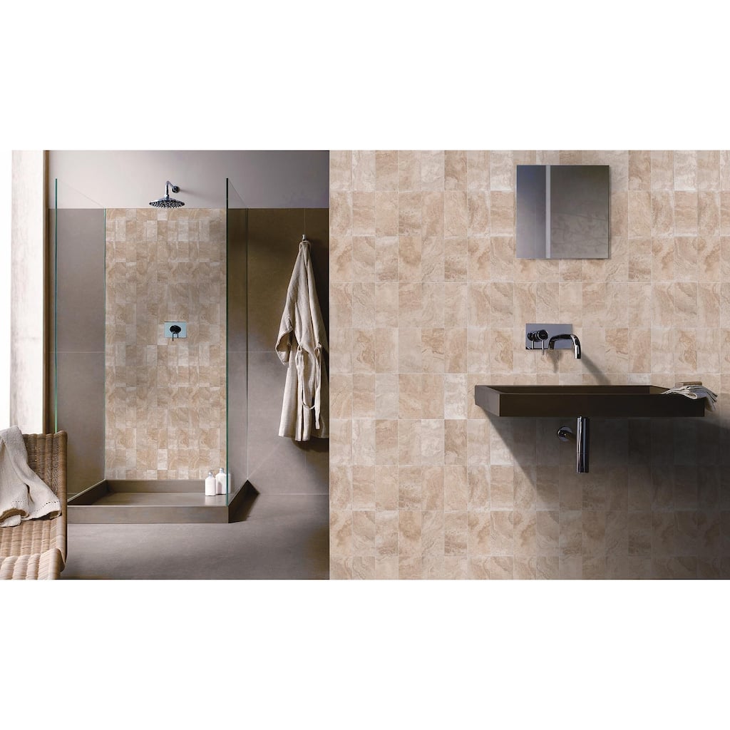 Ivory Travertine 3" x 6" Filled and Honed Tile