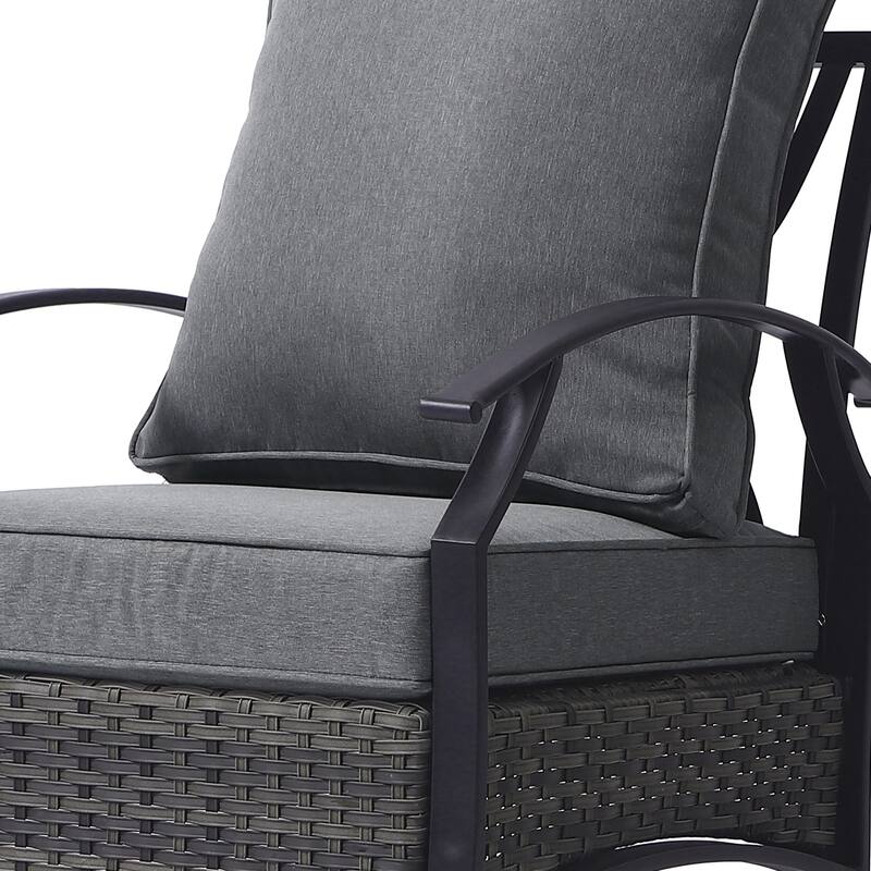 3-Piece Outdoor Swivel wicker Bistro Set