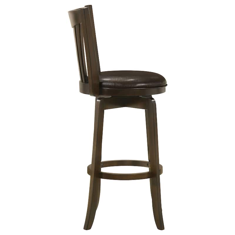 Lambert Transitional Wood Swivel Chair Dark Cherry