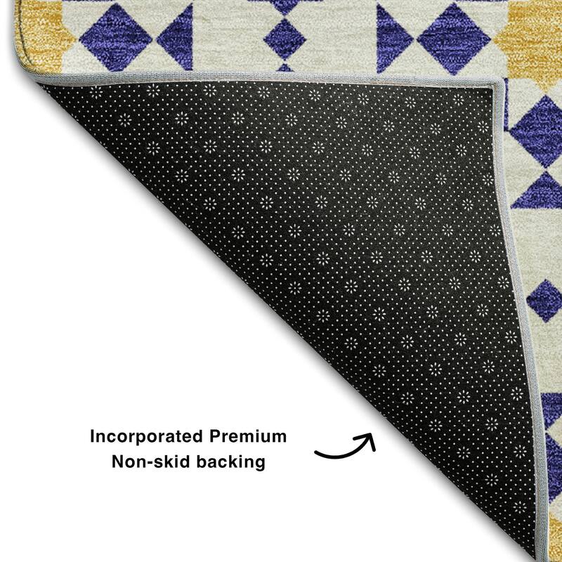Premium Washable Super Soft Modern Mosaic Mayfield Rug