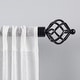 preview thumbnail 14 of 26, Porch & Den Freret 1-inch Curtain Rod and Finial Set 36" to 72" - Black