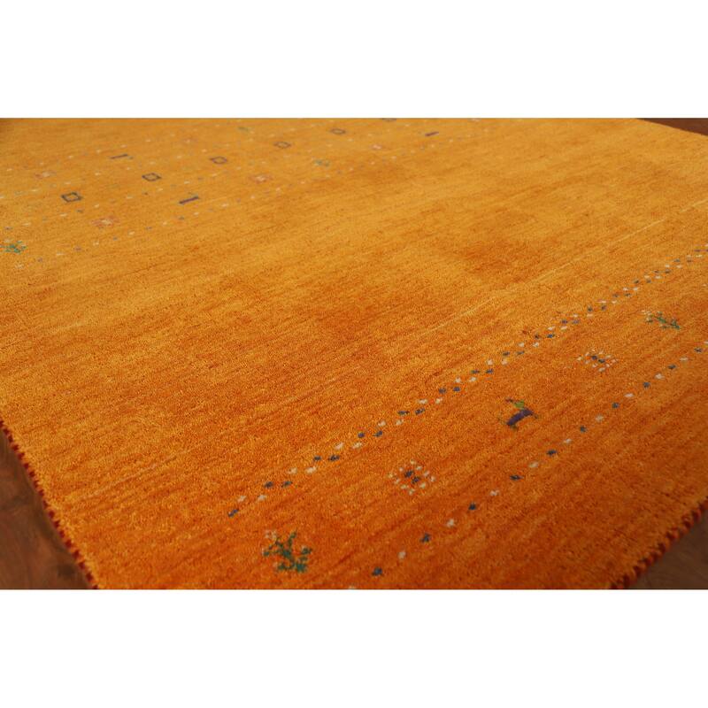 Hand Knotted Oriental 100% Wool Carpet Tribal Tribal Oranges & Rust Gabbeh Area Rug - 7' 7'' X 5' 0''