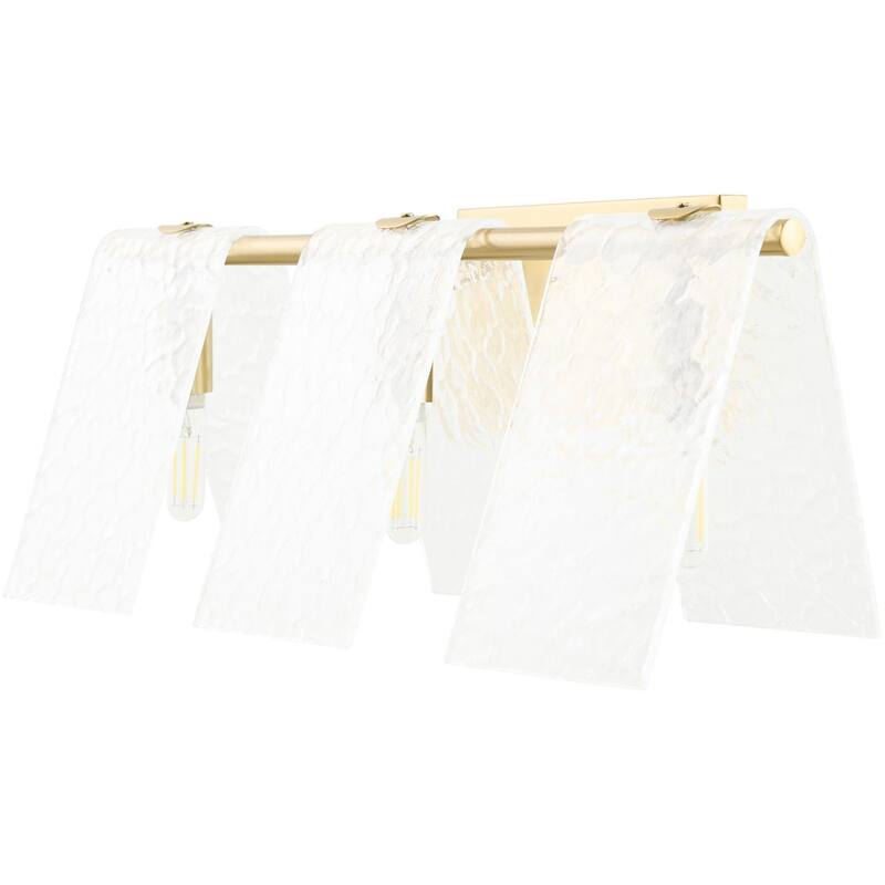 Livabliss Vitracis Modern Wall Sconce - 8"L x 20"W x 8"H - Brass