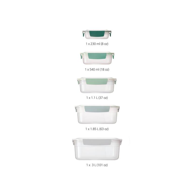 Joseph Joseph Nest Lock 10-piece Food Storage Container Set, BPA Free