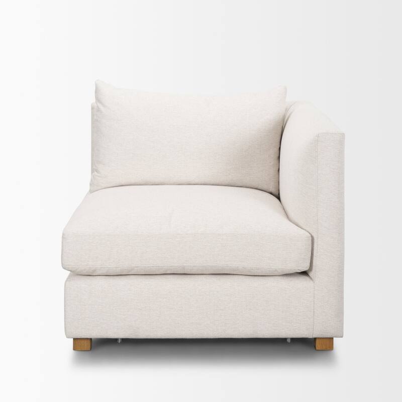 Halston Right Arm Sectional Piece Oatmeal Performance Fabric - 38.98 x38.98 x29.13