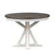 preview thumbnail 8 of 8, Allyson Park Wirebrushed White & Charcoal Pedestal Table