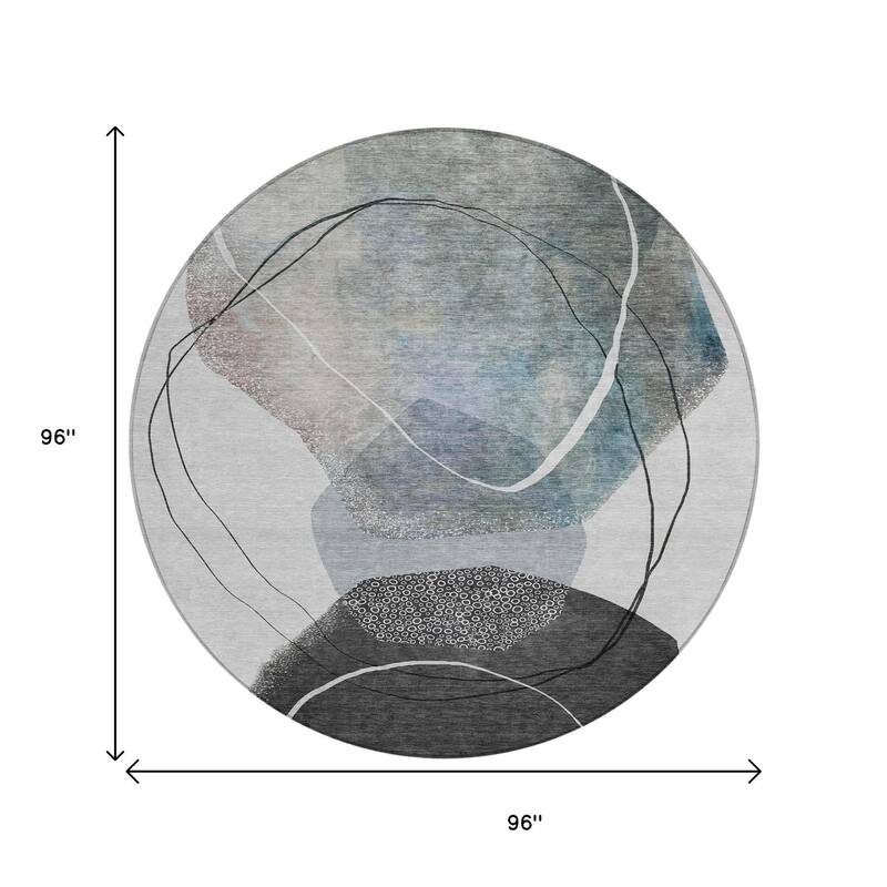 HomeRoots Abstract Transitional Rectangle Outdoor Rug