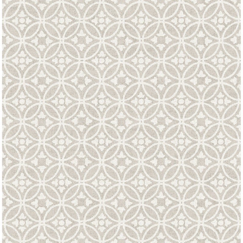 A-Street Prints Larsson Grey Ogee Wallpaper