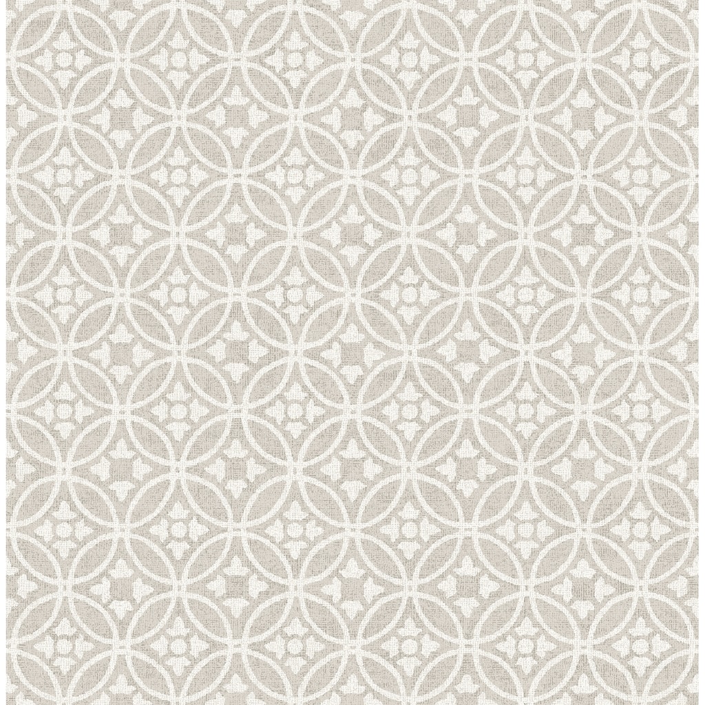 A-Street Prints Larsson Grey Ogee Wallpaper