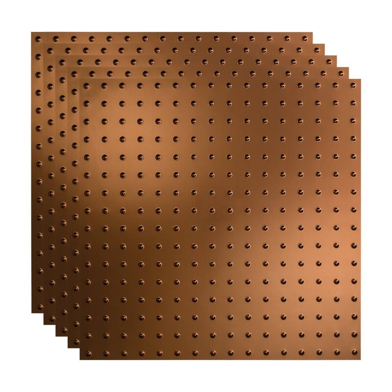 FASÄDE Minidome Decorative Vinyl 2ft x 2ft Lay in Ceiling Panel in Oil Rubbed Bronze (5 Pack) - 5 Pack - Oil Rubbed Bronze