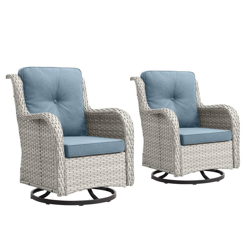 779657388297 Outdoor Swivel Glider Chairs with 4Inch 5Inch 6Inch Cushion