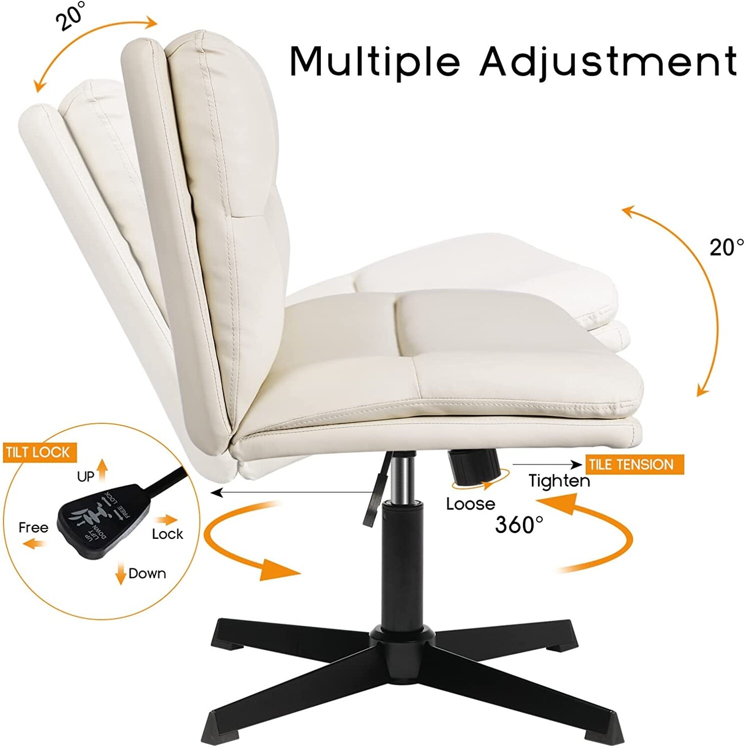 Padded desk best sale chair no wheels