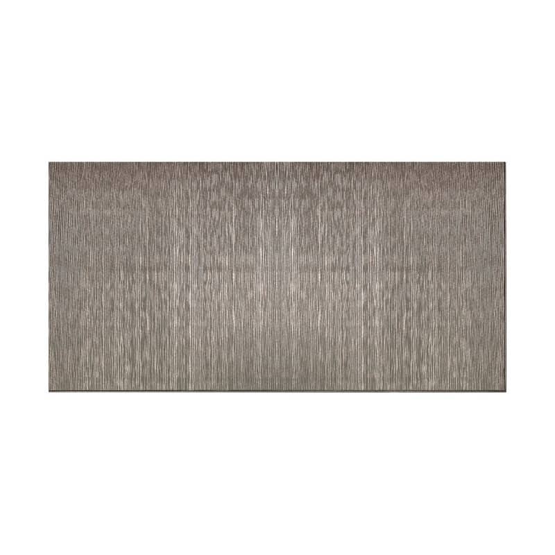 FASÄDE Ripple Vertical 4-foot x 8-foot PVC Wall Panel in Galvanized Steel - 4 x 8