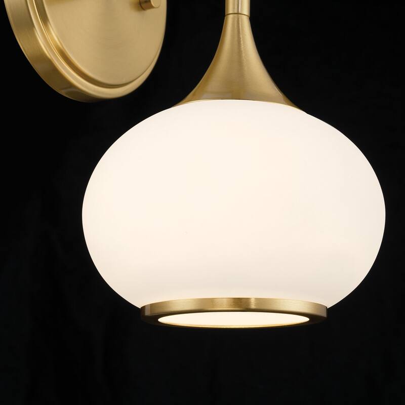 Acroma 1 Light Polished Chrome Finish Modern Globe Vanity Light