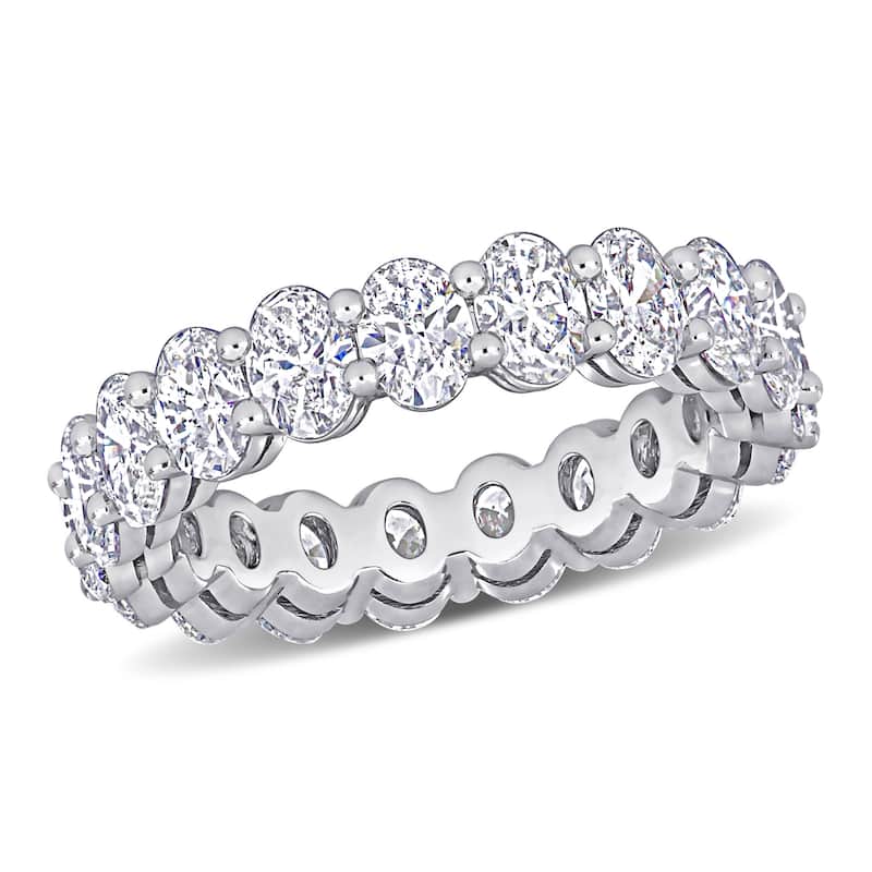 Miadora 3 1/2ct TDW Oval Diamond Eternity Ring in 14k White Gold