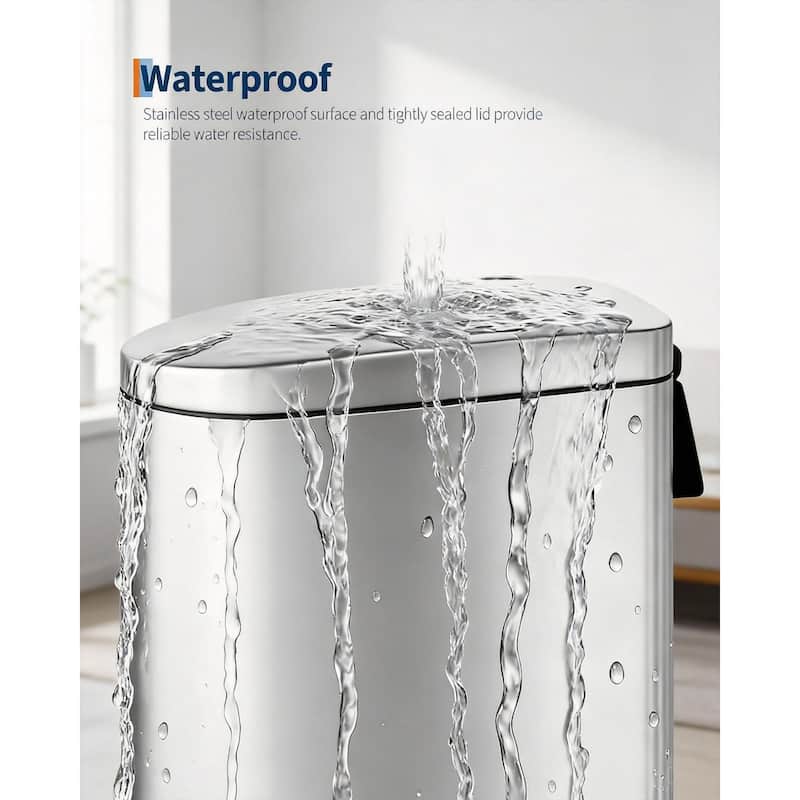 2.6 Gallon/10 Liter Slim Trash Can, with Removable Inner Bucket