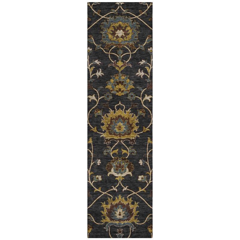 Machine Washable Indoor/ Outdoor Traditional Luna Chantille Rug