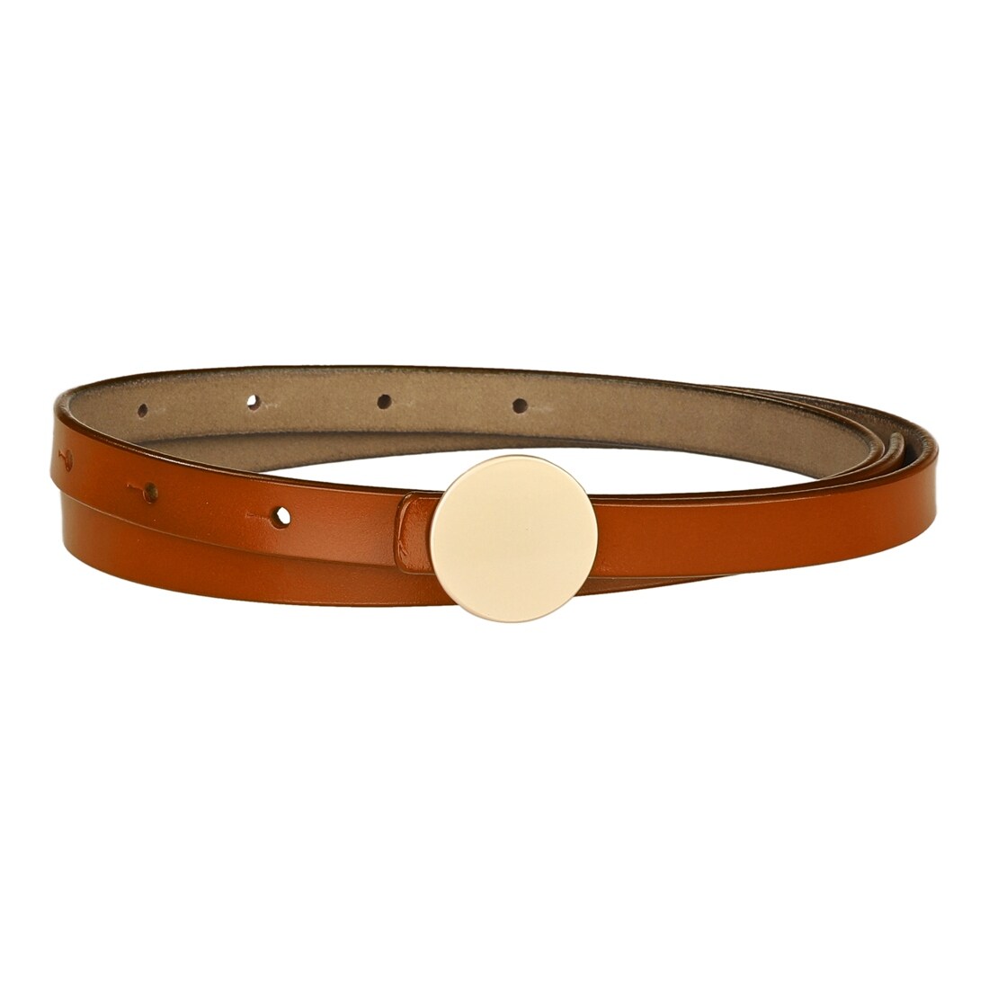 Round Metal Buckle Waist Belt