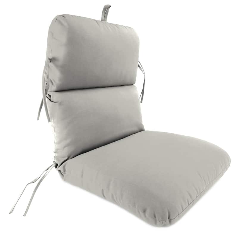 Sunbrella 22" x 45" Outdoor Chair Cushion with Ties and Loop - 45'' L x 22'' W x 5'' H - Canvas Granite