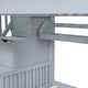 preview thumbnail 12 of 10, Full-Over-Full Castle Style Bunk Bed with 2 Drawers 3 Shelves and Slide