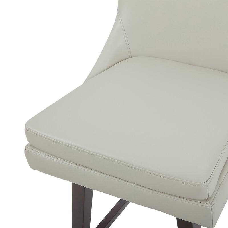 Spruce & Spring Luca Counter Height Swivel Barstool with Solid Wood Legs