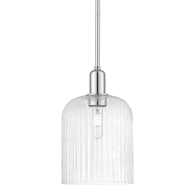 Innovations Lighting 716-1S-13-8 Bridal Veil Pendant Bridal Veil 8" - Polished Chrome / Seedy