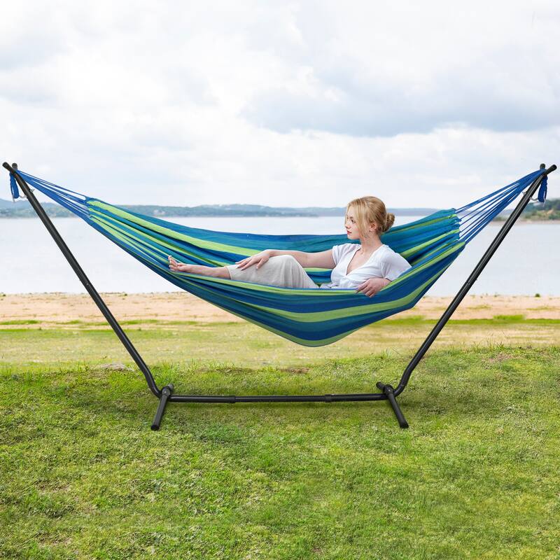 10.7 ft. 2-Person Brazilian-Style hammock with Stand - Convertible