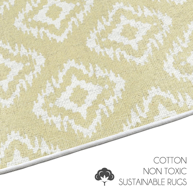 Sussexhome Heavy Duty Ultra Thin Non Slip Washable Cotton Indoor Rug - 2' x 3'
