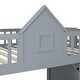 preview thumbnail 39 of 37, Twin Over Twin Bunk Beds with Convertible Dorm Loft Bed, Upper Bed and Down Desk for Teens Boys or Girls, No Box Spring Needed