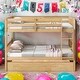 preview thumbnail 2 of 10, 3 Beds in 1 Full Size Bunk Beds with Trundle, Convertible to 2 Beds for Bedroom