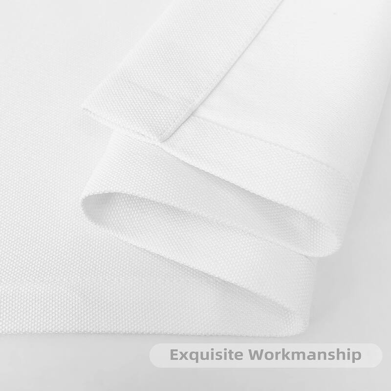 DriftAway Faux Linen Textured Solid Color Blackout Tie Up Curtain for Kitchen Adjustable Balloon Rod Pocket Window Curtains