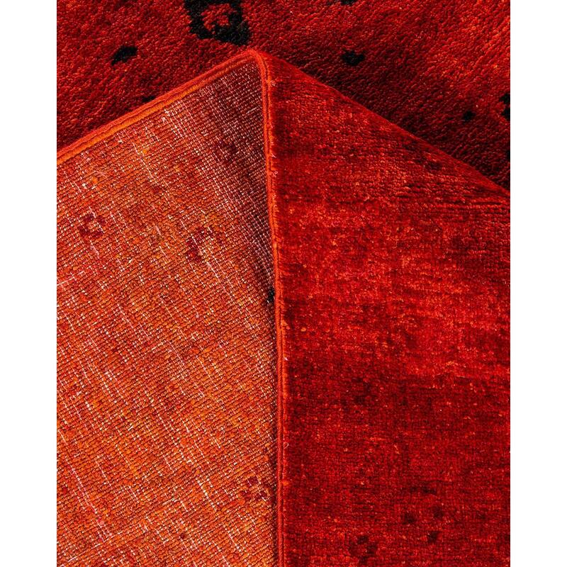Fine Vibrance, One-of-a-Kind Handmade Area Rug - Orange, 6' 1" x 9' 10" - 6' 1" x 9' 10"