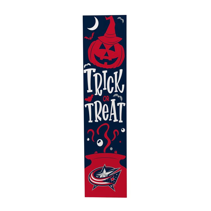 47" Double Sided Seasonal Porch Leaner, Columbus Blue Jackets - 47" x 11.25"