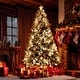 7.5ft Pre-lit Artificial Christmas Tree With Warm White Lights, Snow 