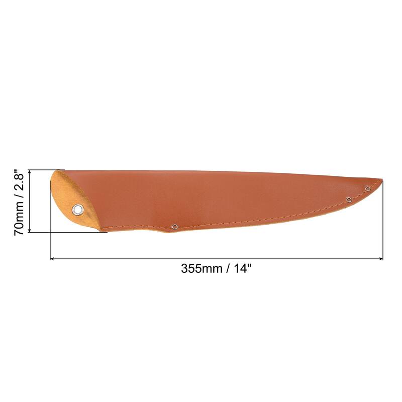PU Leather Chef Knife Sheath, Knife Cover Sleeves for Kitchen, Brown - 14 inch, 1 Pcs