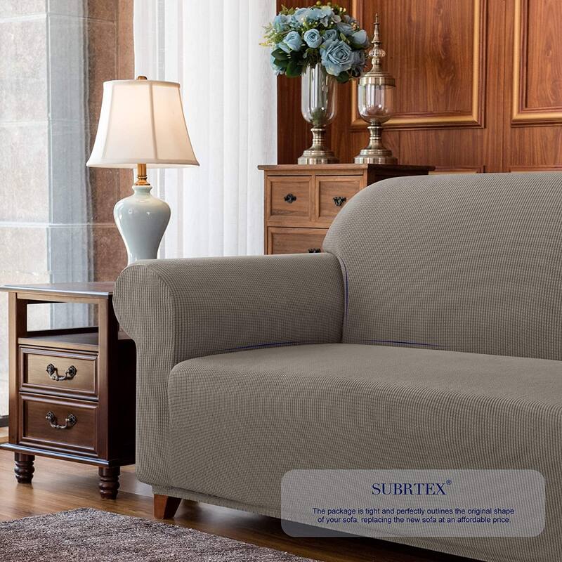 Subrtex 1-Piece Sofa Cover Stretch Soft Couch Loveseat Slipcover