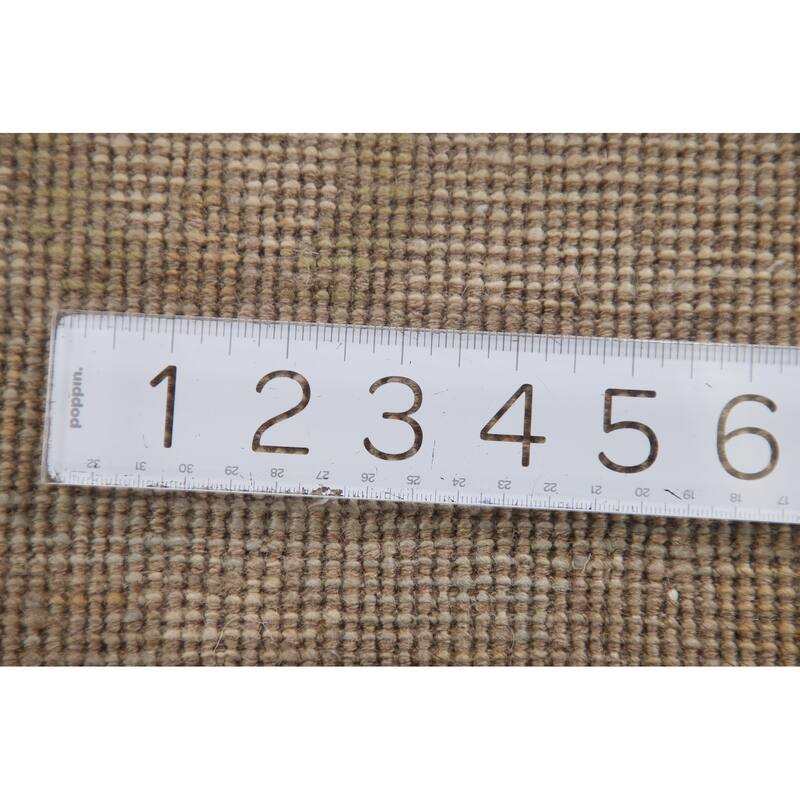 Hand Knotted Oriental 100% Wool Carpet Transitional All-Over Beige & Ivories Oushak Runner Rug - 11' 7'' X 2' 7''