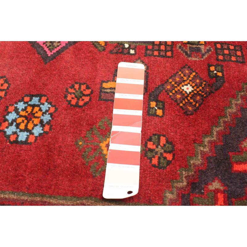 ECARPETGALLERY Hand-knotted Andelz Dark Red Wool Rug - 4'1 x 6'9