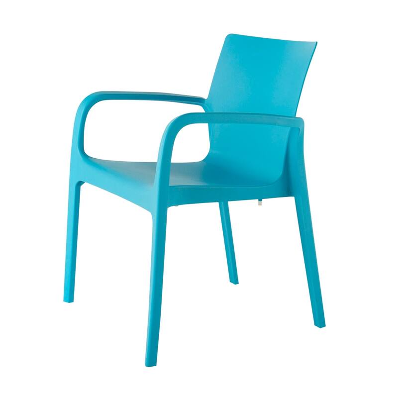 Alissa Resin Stackable All-Weather Dining Armchair, Set of 2