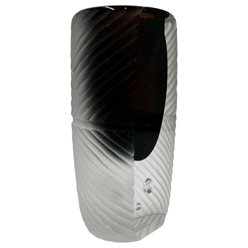8" High Premium Contemporary Glass Vase for Flowers in Smoke