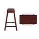 preview thumbnail 13 of 19, Cadiz Saddle Seat 24" Counter Height Backless Stools (Set of 2)