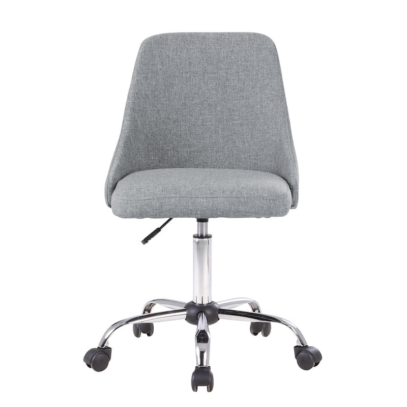 Porthos Home Roache Fabric Upholstered Office Chair with Chrome Base