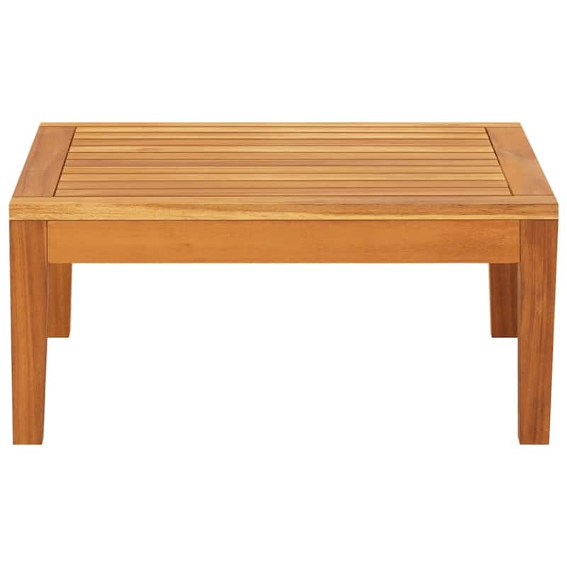 vidaXL Patio Sun Lounger with Cushions Modular Sofa Tea Table Solid Acacia Wood