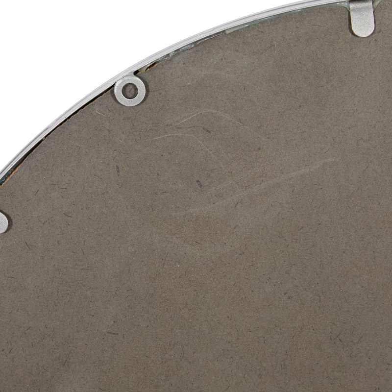 Silver Wood 5 Hooks Wall Mirror - 26 x 3 x 24Round