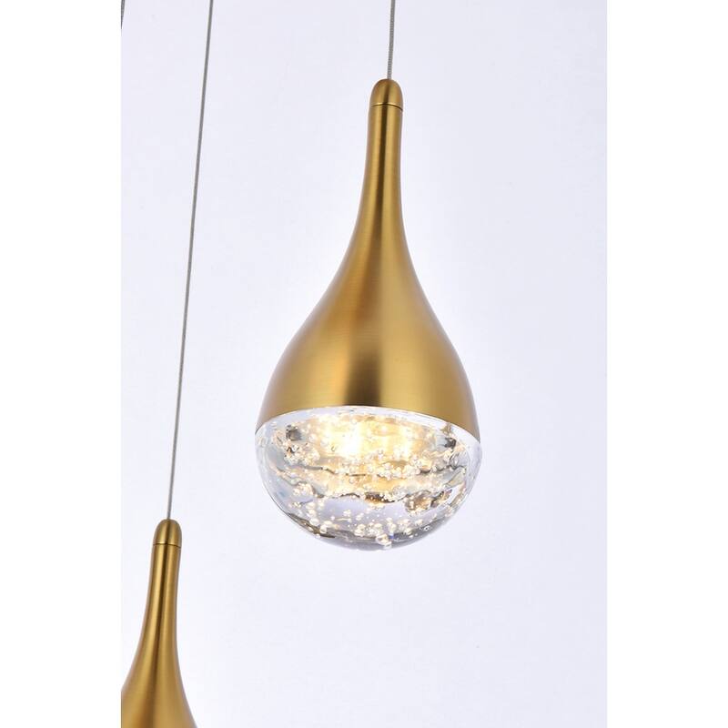 Indigo Home 24 inch LED chandelier in satin gold