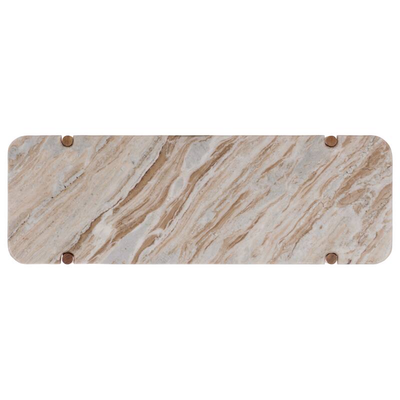 SAFAVIEH Couture Feliciabeth Marble Console Table - 47"W x 16"D x 30"H