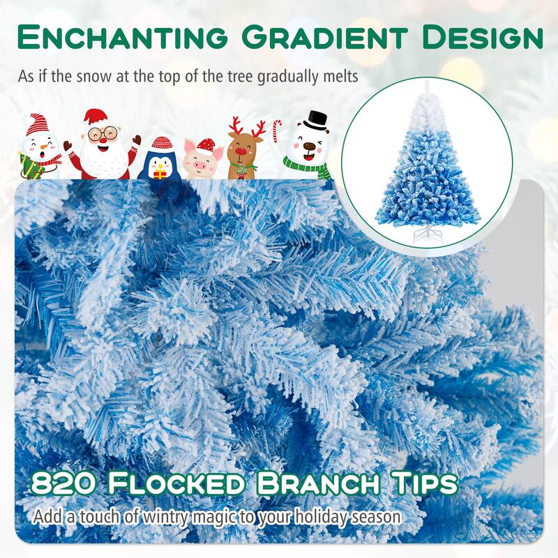 Costway 5/6/7/8 FT Artificial Christmas Tree with 456/820/1264/1774 - See Details