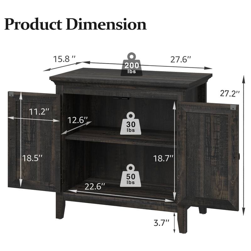 2 Door Rattan Storage Cabinet